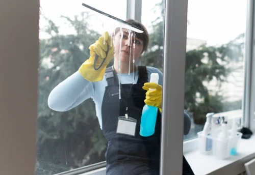 Nettoyage de vitres intérieures et extérieures à la Riche